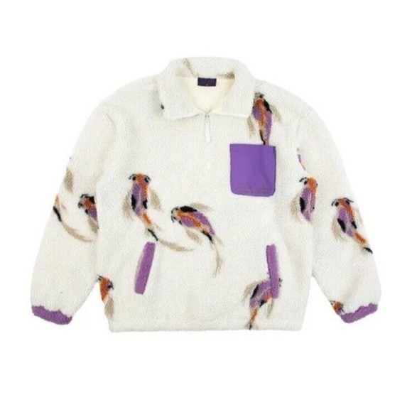Taylor Swift Tops - Taylor Swift Koi Fish Quarter Zip Sherpa Sz L Pullover In Hand SOLD OUT